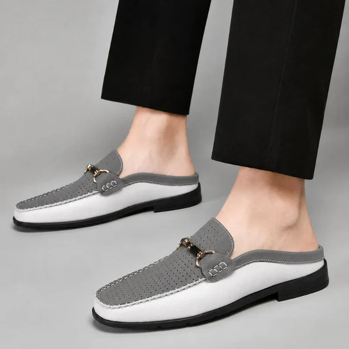 Santino | Perforated Horsebit Half Loafer