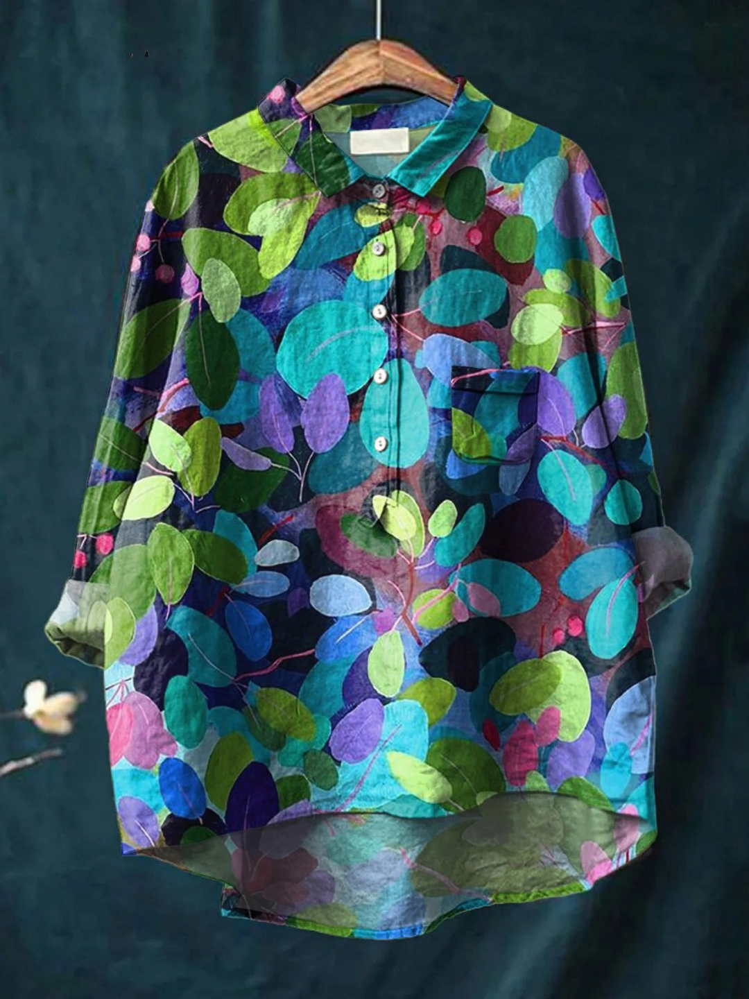 Maya Vintage-Inspired Cotton Linen Blouse