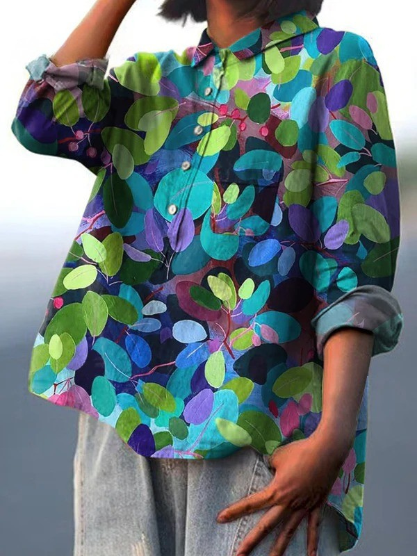Maya Vintage-Inspired Cotton Linen Blouse