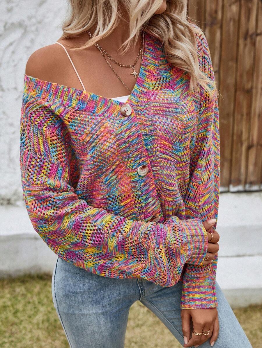 Zoe Relaxed V-Neck Knit Cardigan