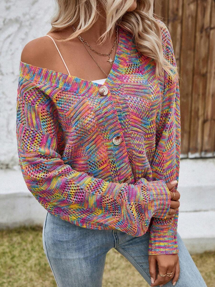 Zoe Relaxed V-Neck Knit Cardigan