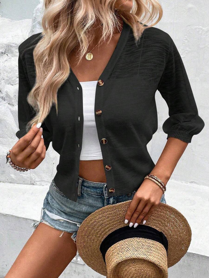 Aurora Junior V-Neck Knitted Cardigan