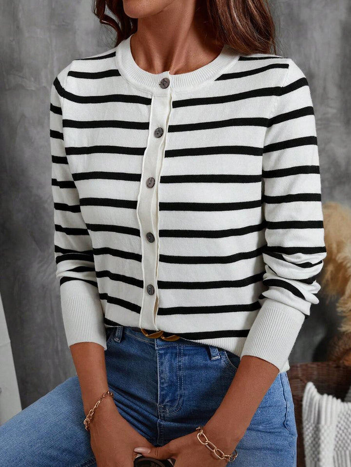 Hannah Classic Button-Front Medium Weight Cardigan