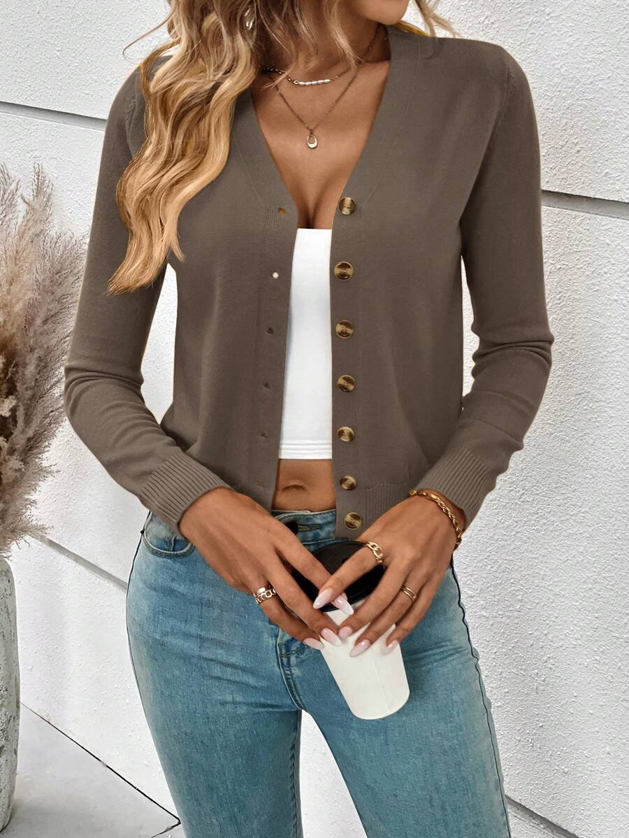 Zoey Classic Minimalist Knit Cardigan