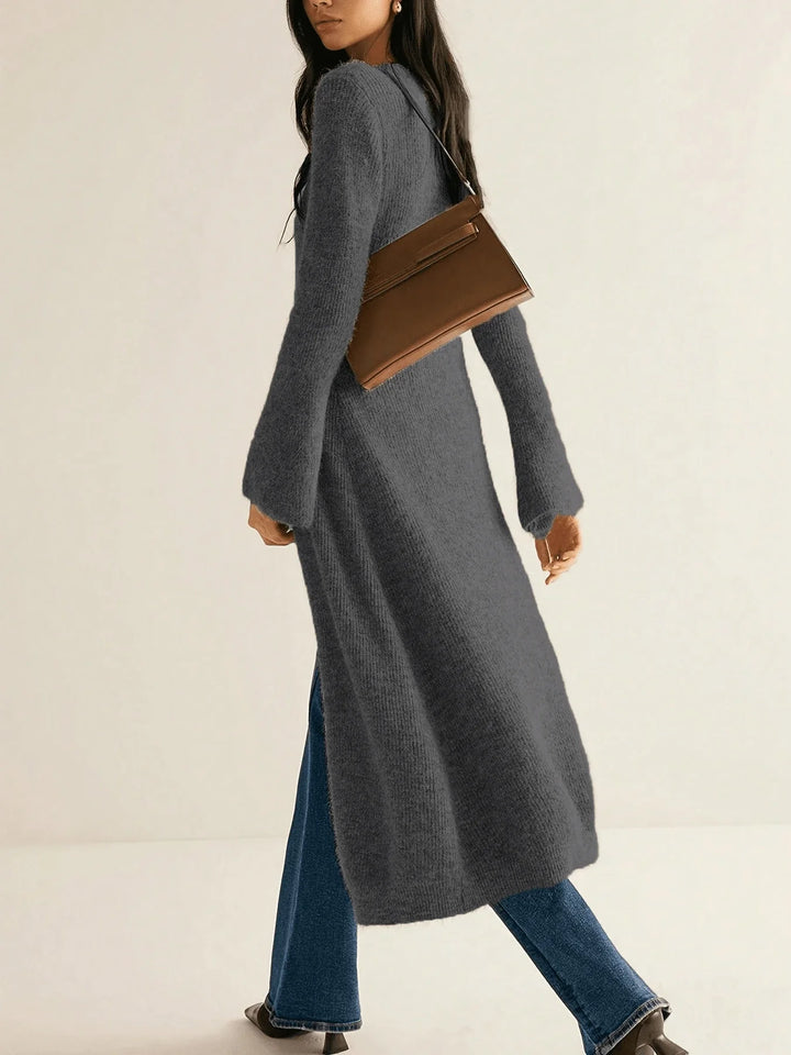 Sofia Longline V-Neck Knit Duster Cardigan
