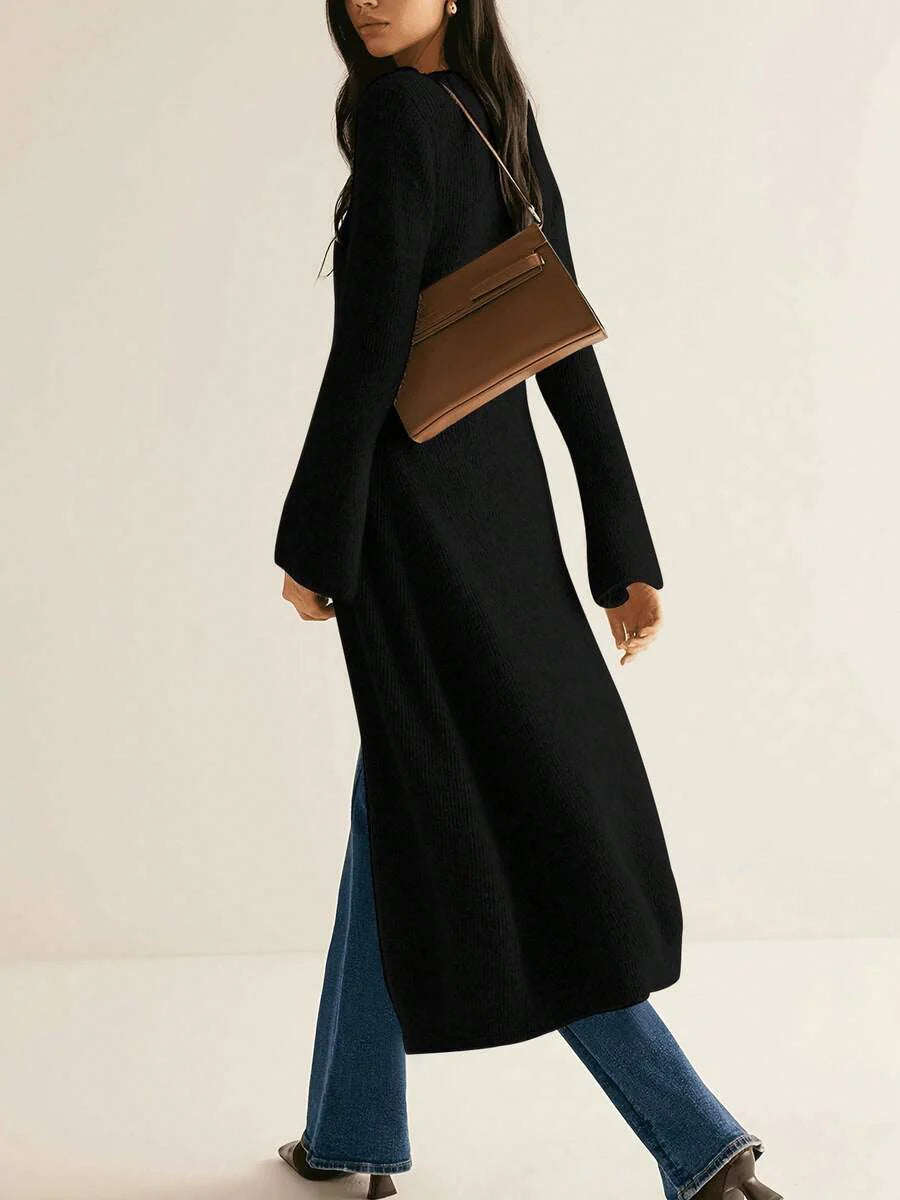 Sofia Longline V-Neck Knit Duster Cardigan