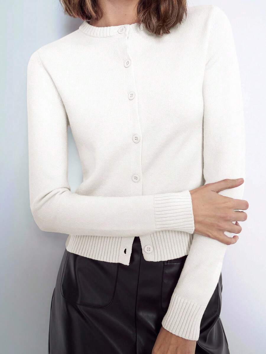 Harper Classic Button-Down Knit Cardigan