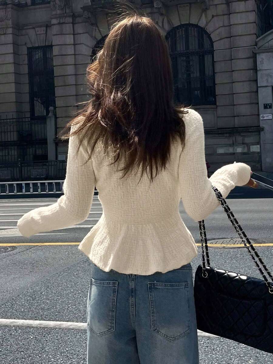 Scarlett Slim-Fit Full-Button Knit Cardigan