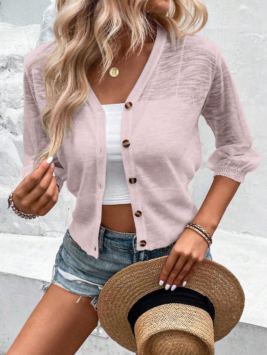 Aurora Junior V-Neck Knitted Cardigan