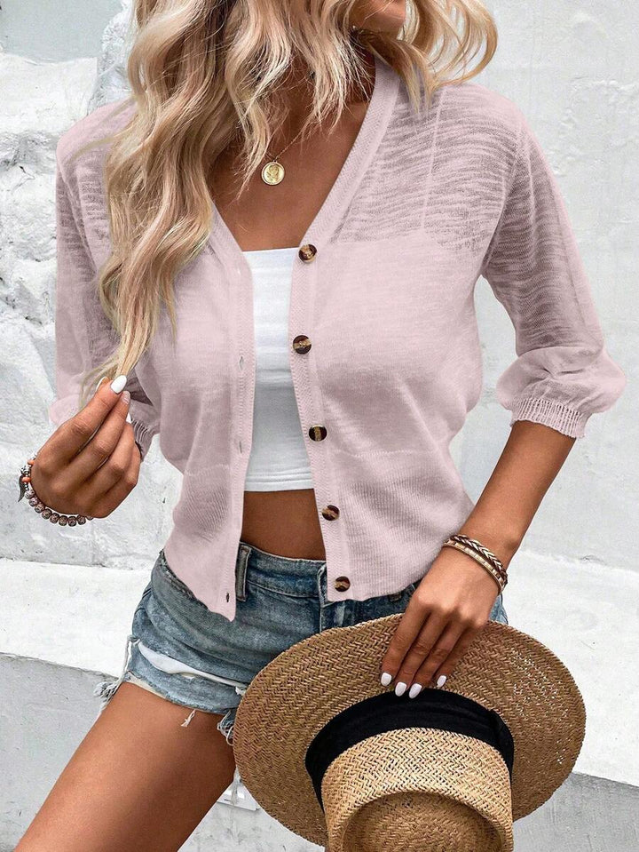 Aurora Junior V-Neck Knitted Cardigan
