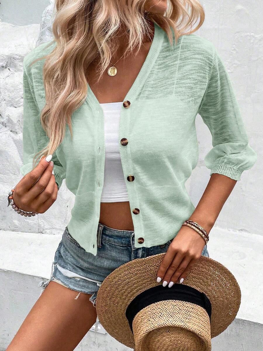 Aurora Junior V-Neck Knitted Cardigan