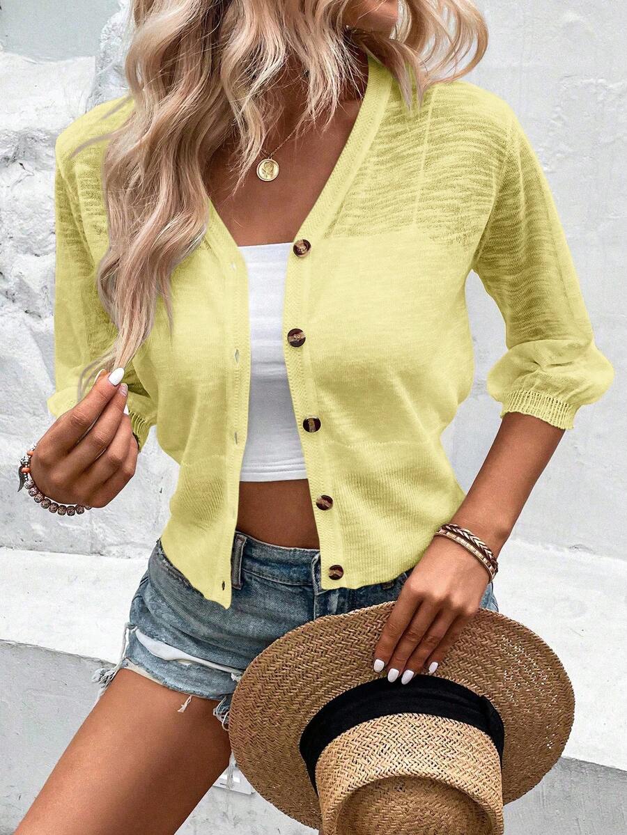 Aurora Junior V-Neck Knitted Cardigan