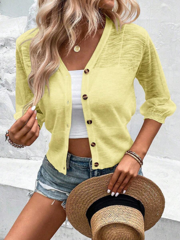 Aurora Junior V-Neck Knitted Cardigan