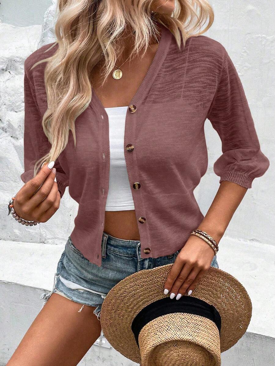 Aurora Junior V-Neck Knitted Cardigan