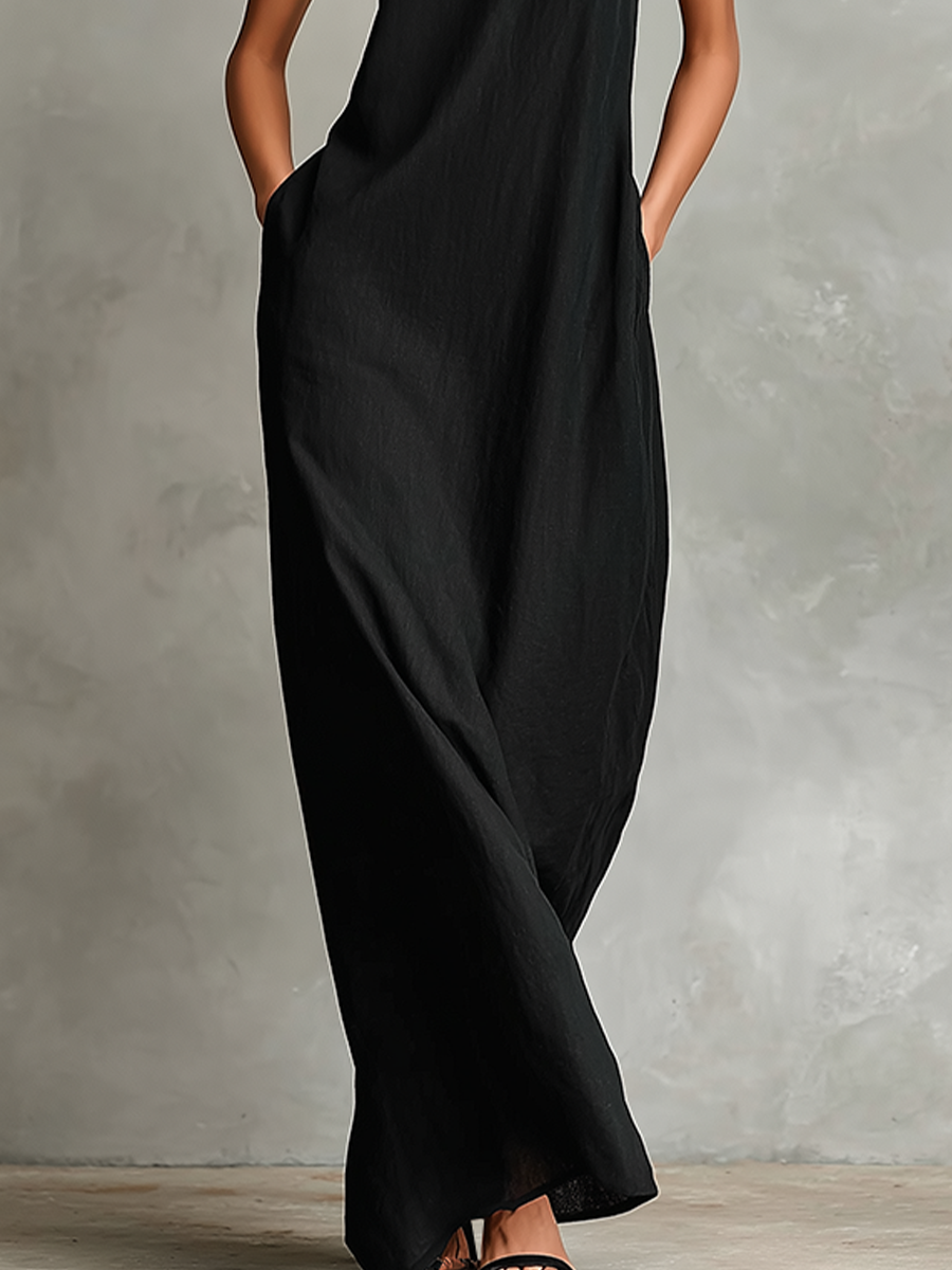 Nerina | Sleeveless Turtleneck Maxi Dress