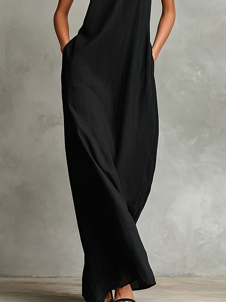 Nerina | Sleeveless Turtleneck Maxi Dress