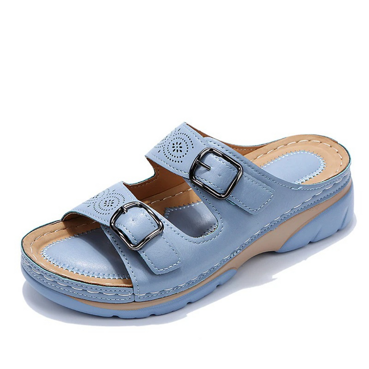 Lovas | Double Buckle Slide Sandal