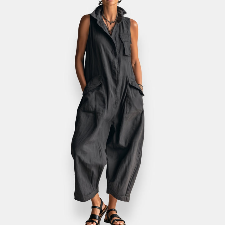 Maelis | Sleeveless Cargo Pocket Jumpsuit