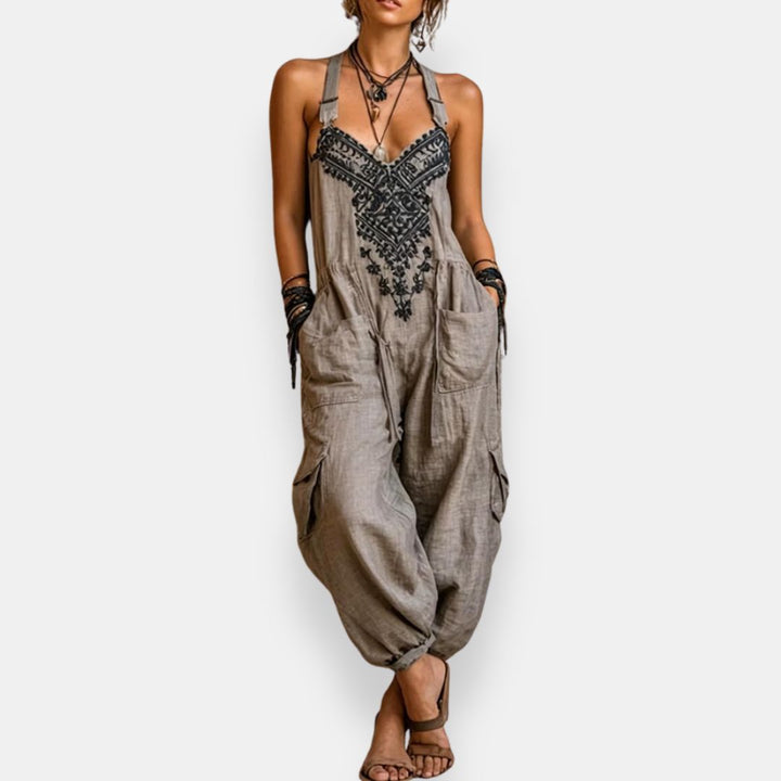 Ermina | Embroidered Bohemian Jumpsuit