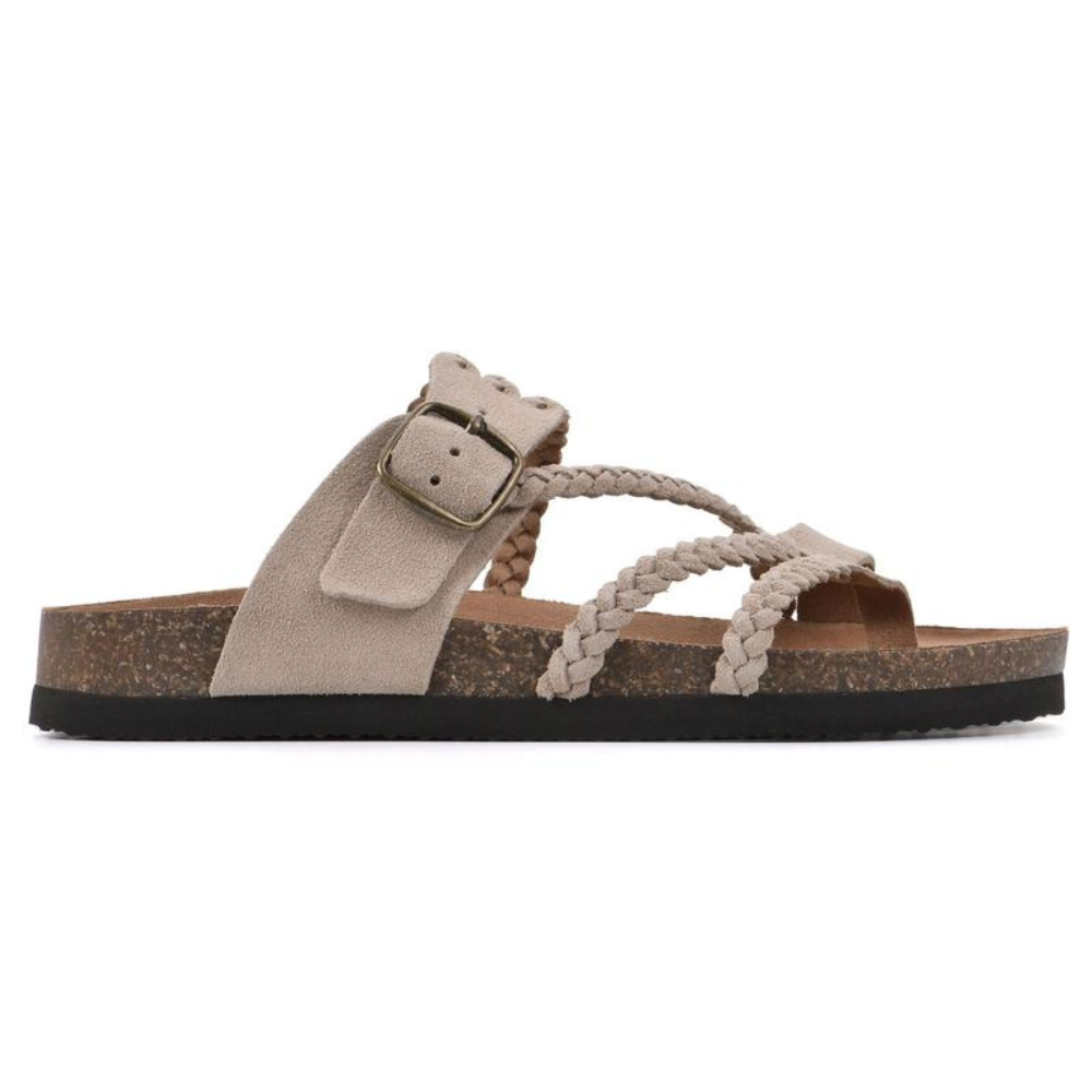 Lucia | Braided Toe-Loop Cork Sandal