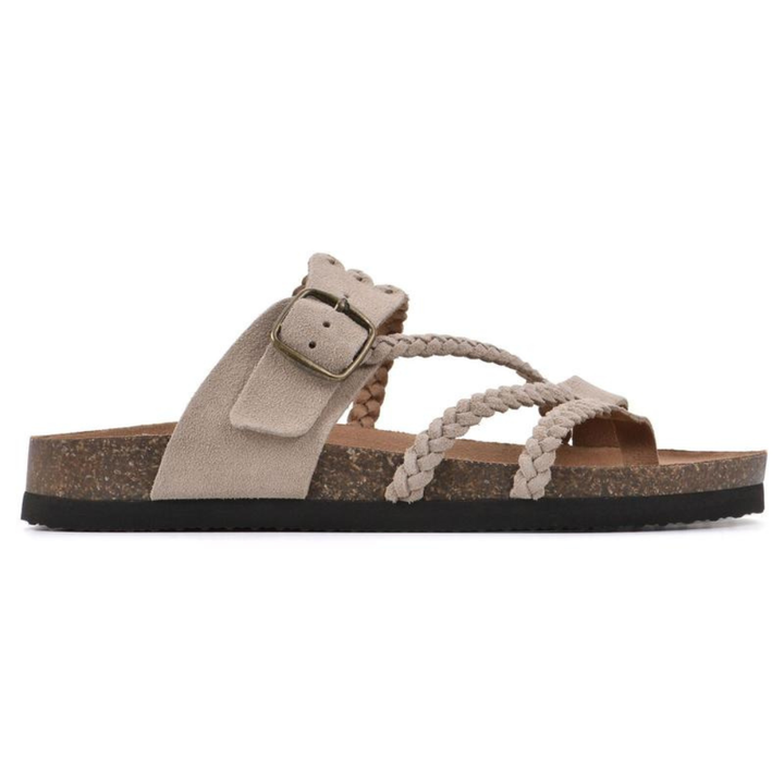 Lucia | Braided Toe-Loop Cork Sandal