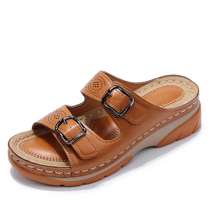 Lovas | Double Buckle Slide Sandal