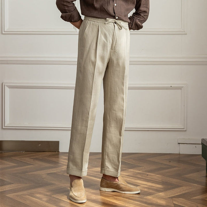 Ibiza Linen Drawstring Trousers