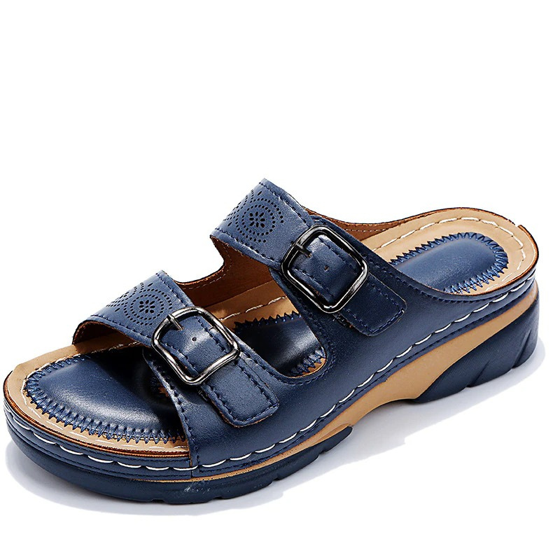 Lovas | Double Buckle Slide Sandal