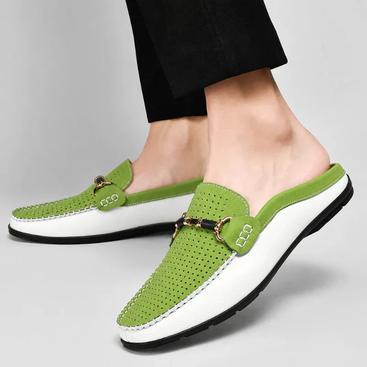 Santino | Perforated Horsebit Half Loafer