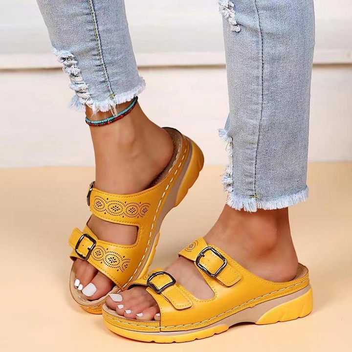 Lovas | Double Buckle Slide Sandal