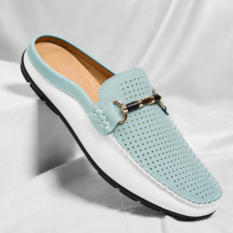 Santino | Perforated Horsebit Half Loafer