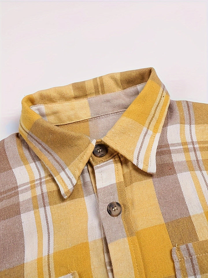 Sierra | Oversized Plaid Button-Up Shirt