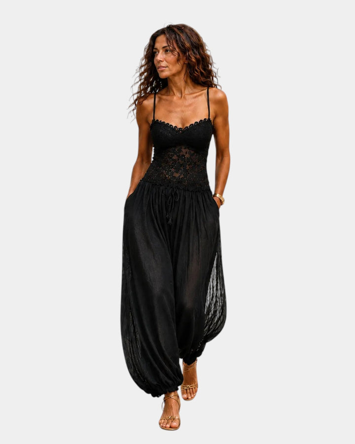 Zephyrine | Lace Bustier Harem Jumpsuit