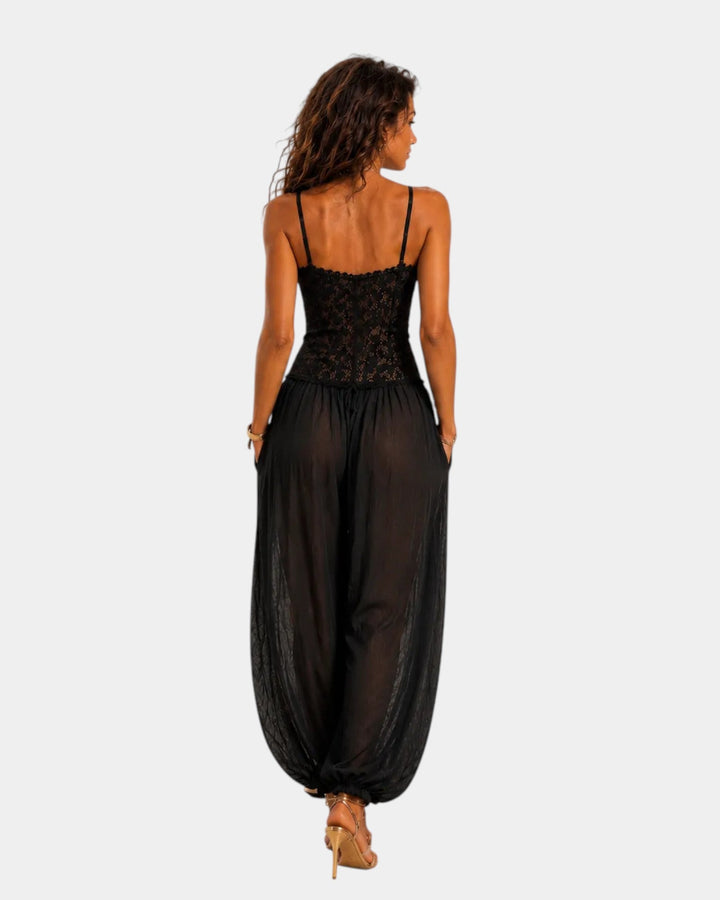 Zephyrine | Lace Bustier Harem Jumpsuit