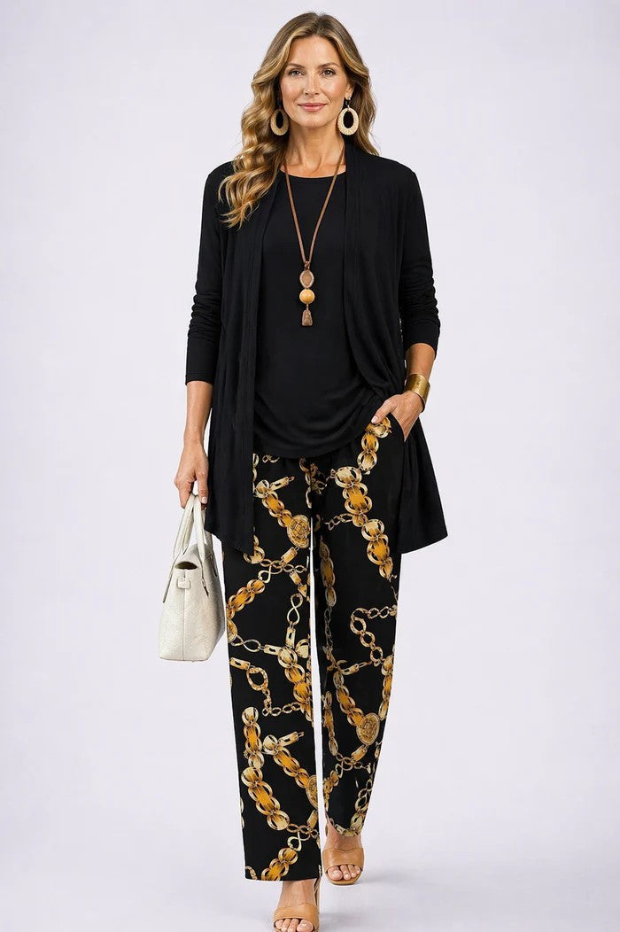 Jenilyn | Printed Longline Jacket Three-Piece Set