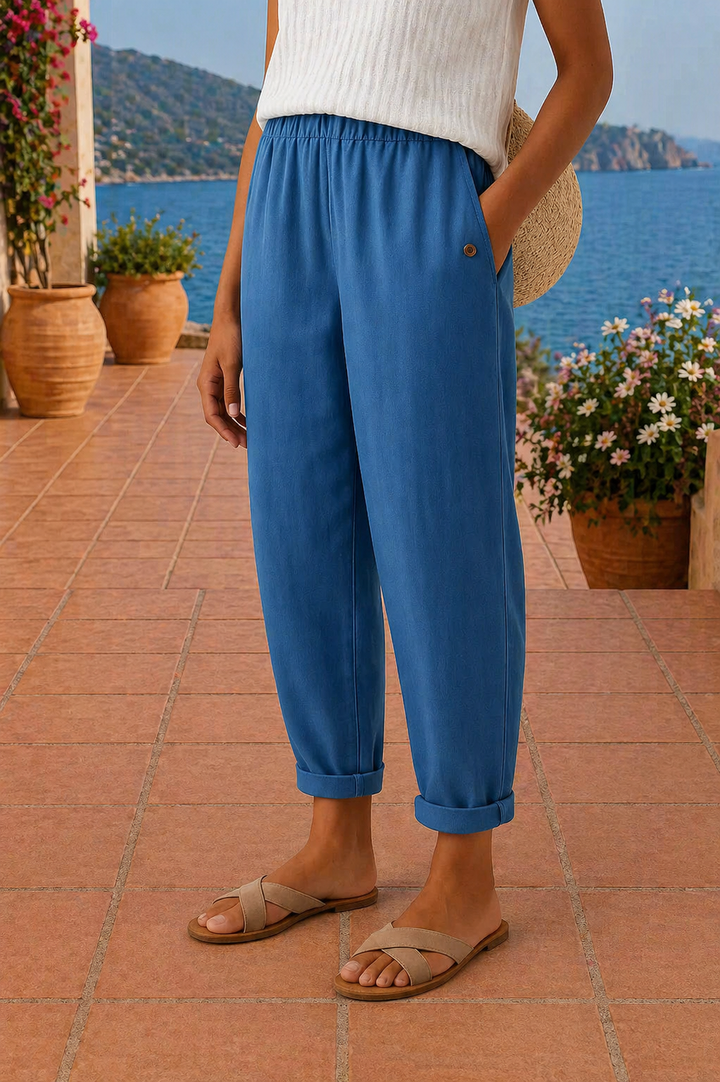 Maja | Tapered Linen Trousers