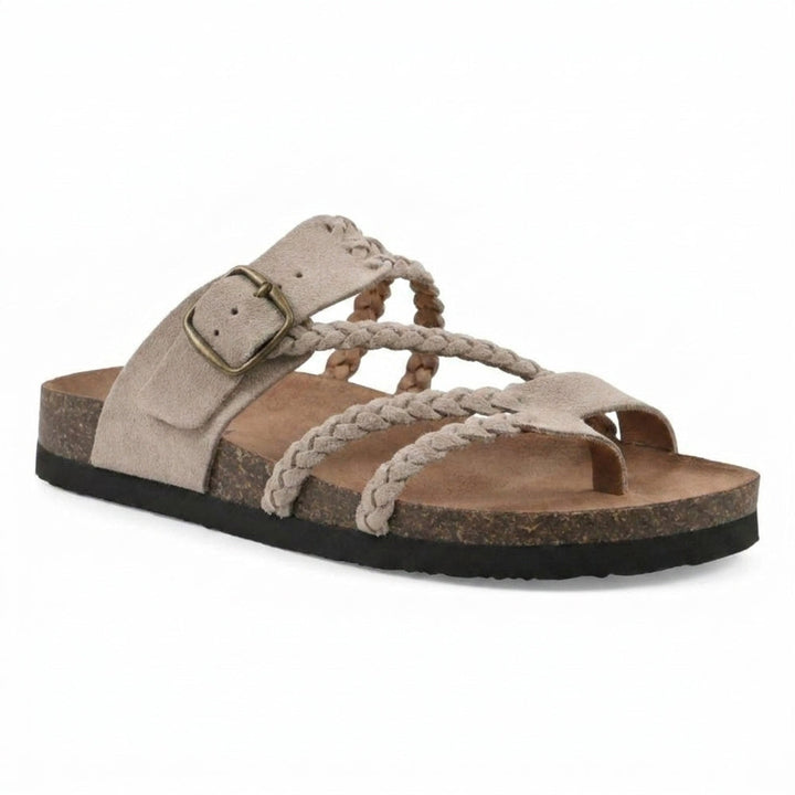 Lucia | Braided Toe-Loop Cork Sandal