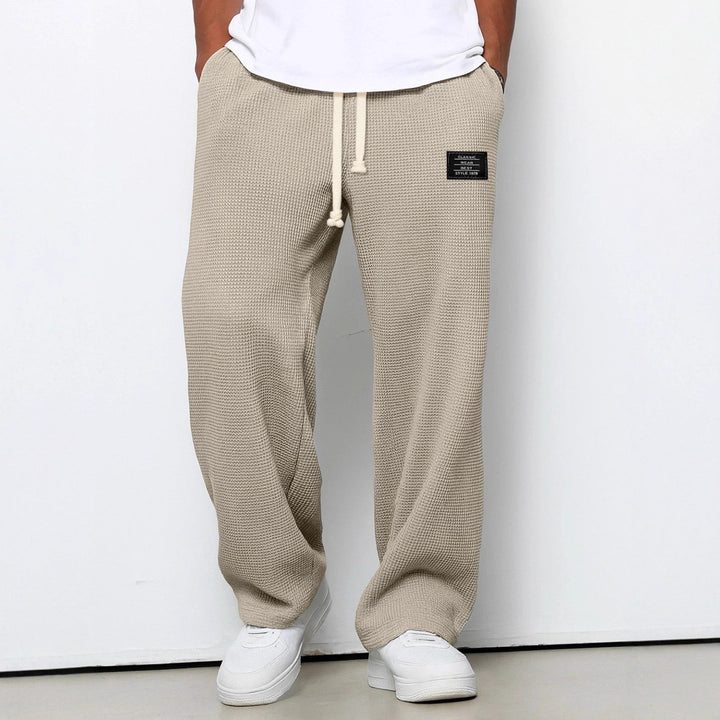 Samy | Waffle-Knit Wide-Leg Drawstring Trousers