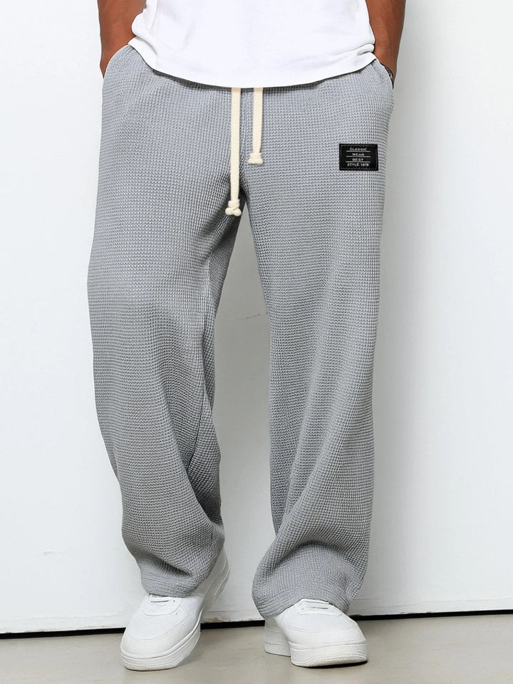 Samy | Waffle-Knit Wide-Leg Drawstring Trousers