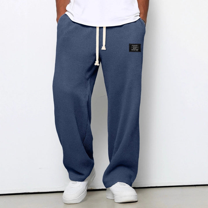 Samy | Waffle-Knit Wide-Leg Drawstring Trousers