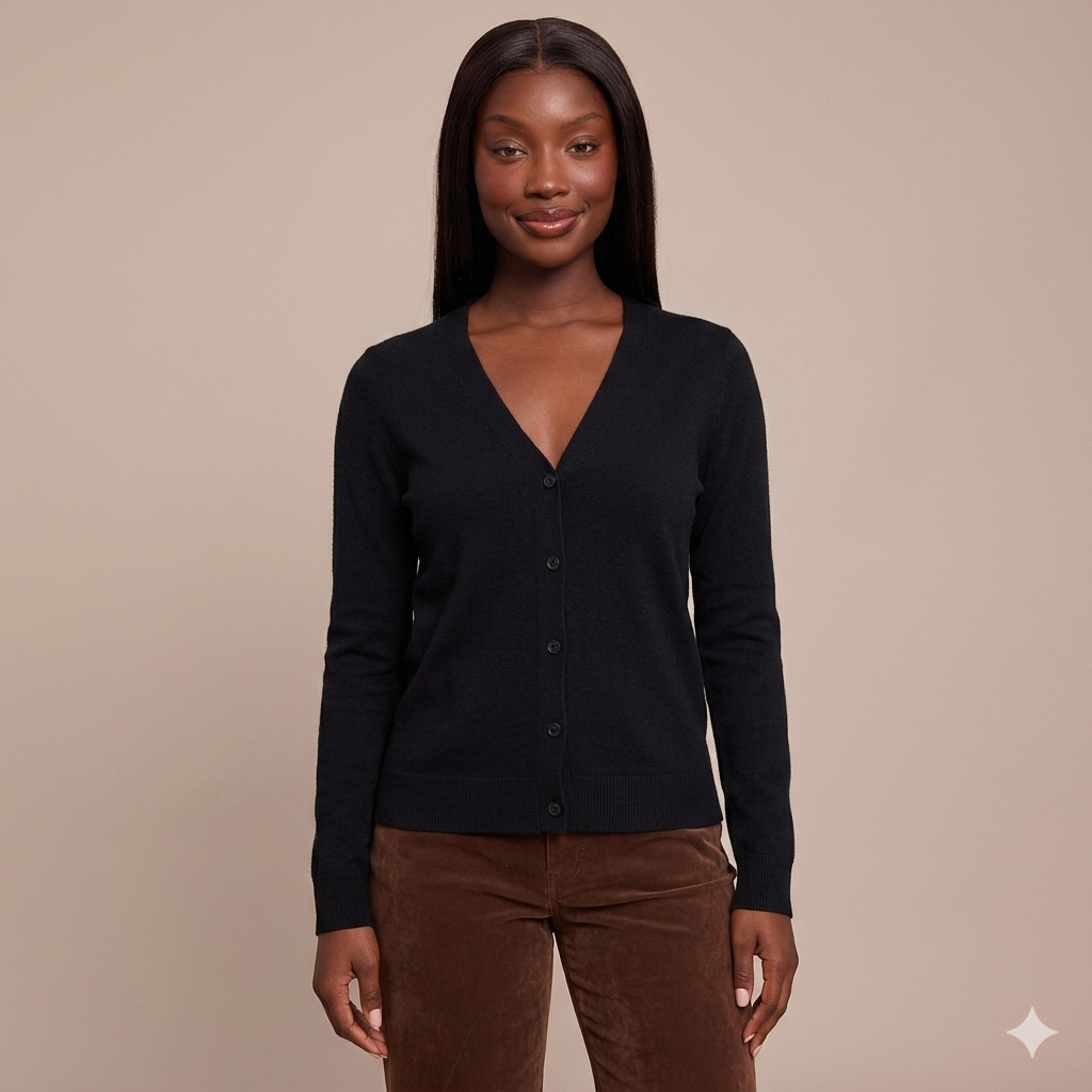 Layla Essential Loose-Fitting Tatted Cardigan