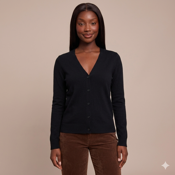 Layla Essential Loose-Fitting Tatted Cardigan