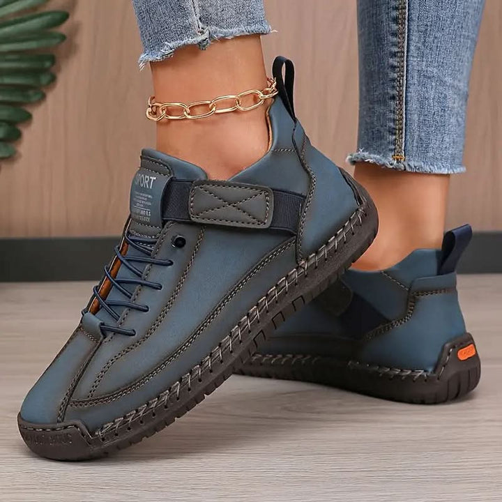Mia | Hand-Stitched Lace-Up Leather Sneaker