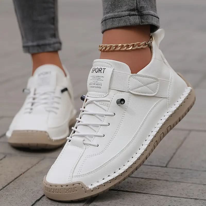 Mia | Hand-Stitched Lace-Up Leather Sneaker