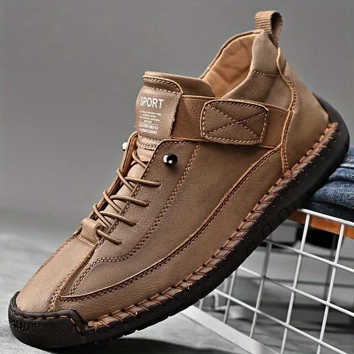 Mia | Hand-Stitched Lace-Up Leather Sneaker
