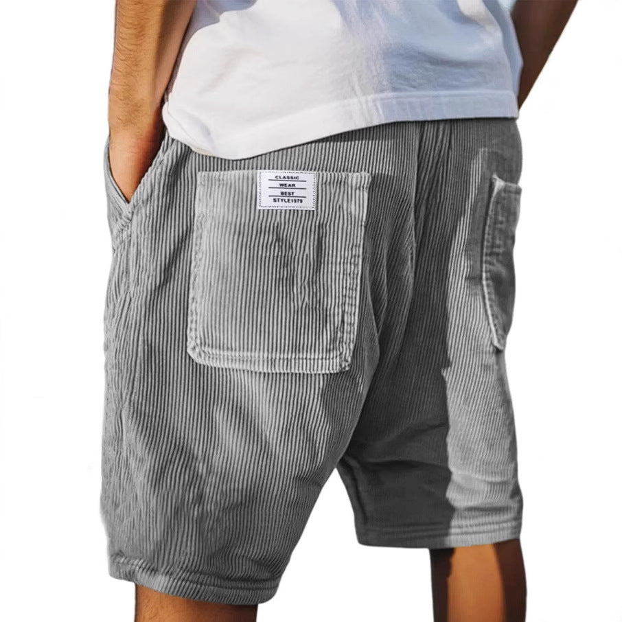 Victor | Ribbed Cargo Pocket Shorts