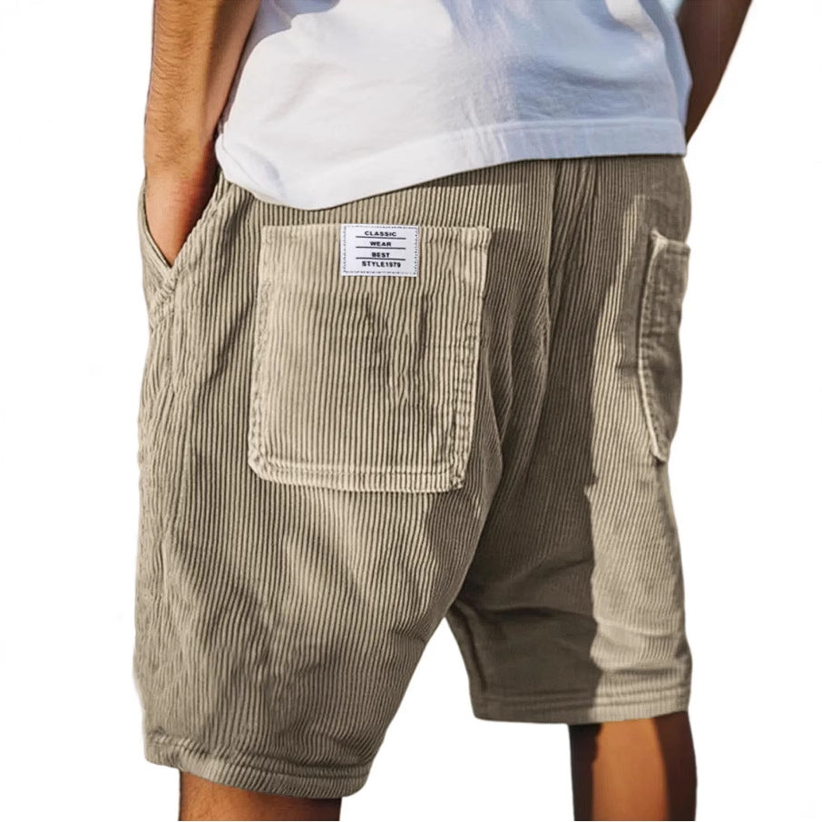 Victor | Ribbed Cargo Pocket Shorts