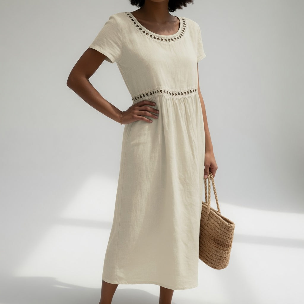 Keira | Women's Embroidered Midi Dress