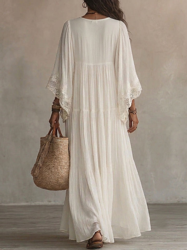 Celestina | Lace Trim Maxi Dress