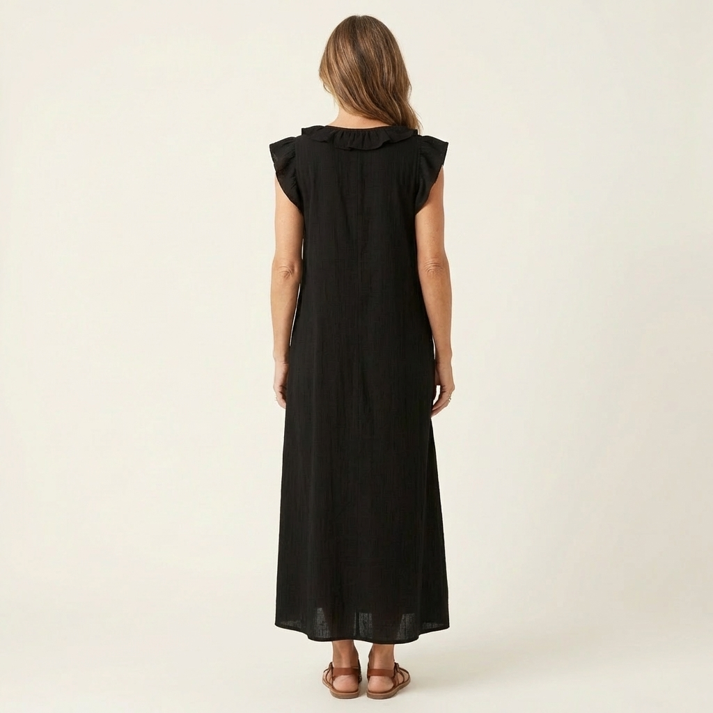 Josie | Ruffle Trim Maxi Dress